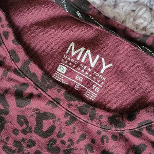 Marc New York Maroon/Black Cheetah Performance Sweatshirt